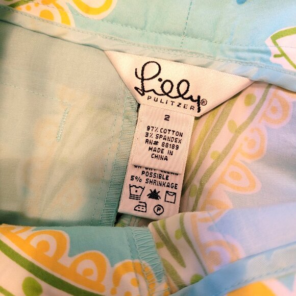 Lilly Pulitzer Vintage Palm Beach Liza Capri Pants Floral Paisley - Picture 4 of 6